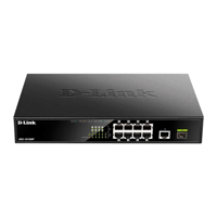 سوییچ شبکه ۱۰ پورت گیگابیت PoE+ دی لینک مدل DGS-1010MP با ۸ پورت PoE و آپلینک SFP